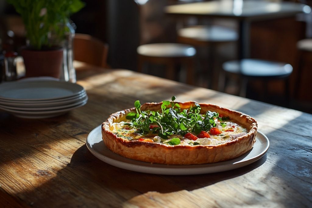Délicieuse Quiche au Cresson et au Fromage de Chèvre
