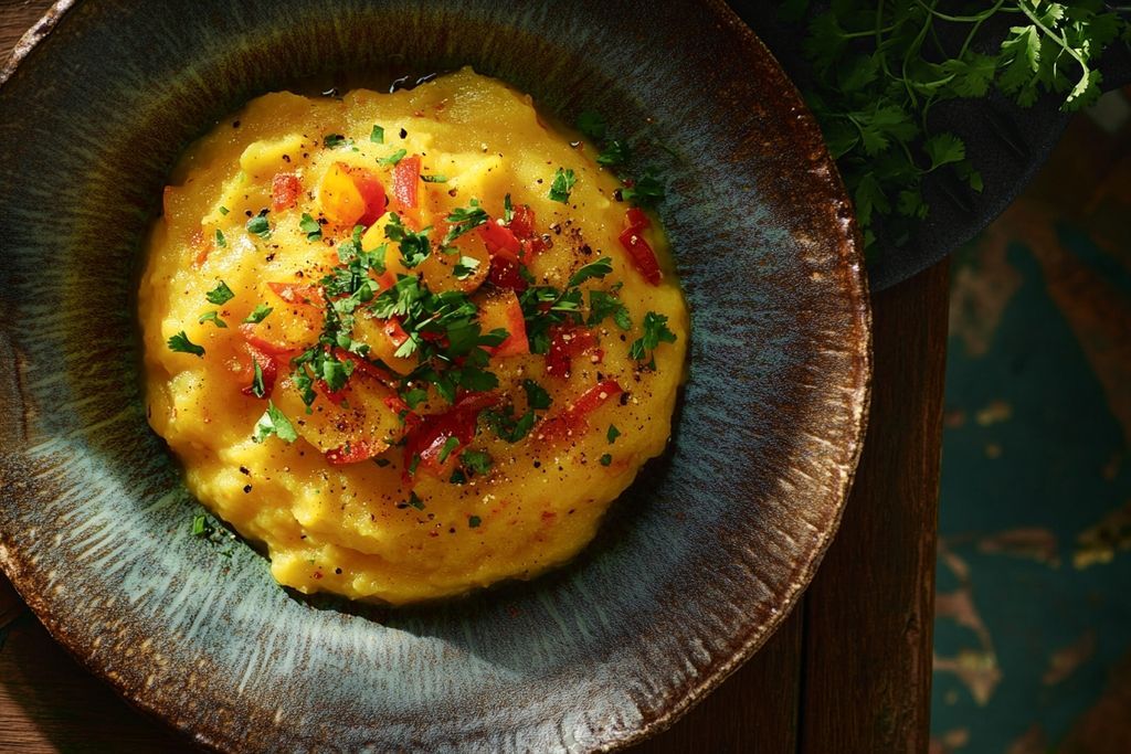 Délicieuse purée de pommes de terre agrémentée de céleri rave