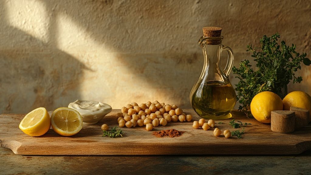 Étapes de préparation du houmous